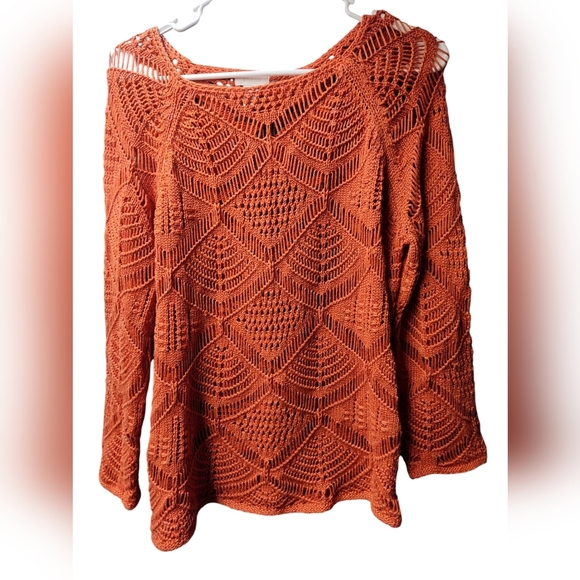 Chicos Orange Sweater, NWOT - Picture 1 of 4